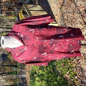 Men's Original Pat O'Brien's short sl cotton shirt, New Orleans, hurricane, sz L